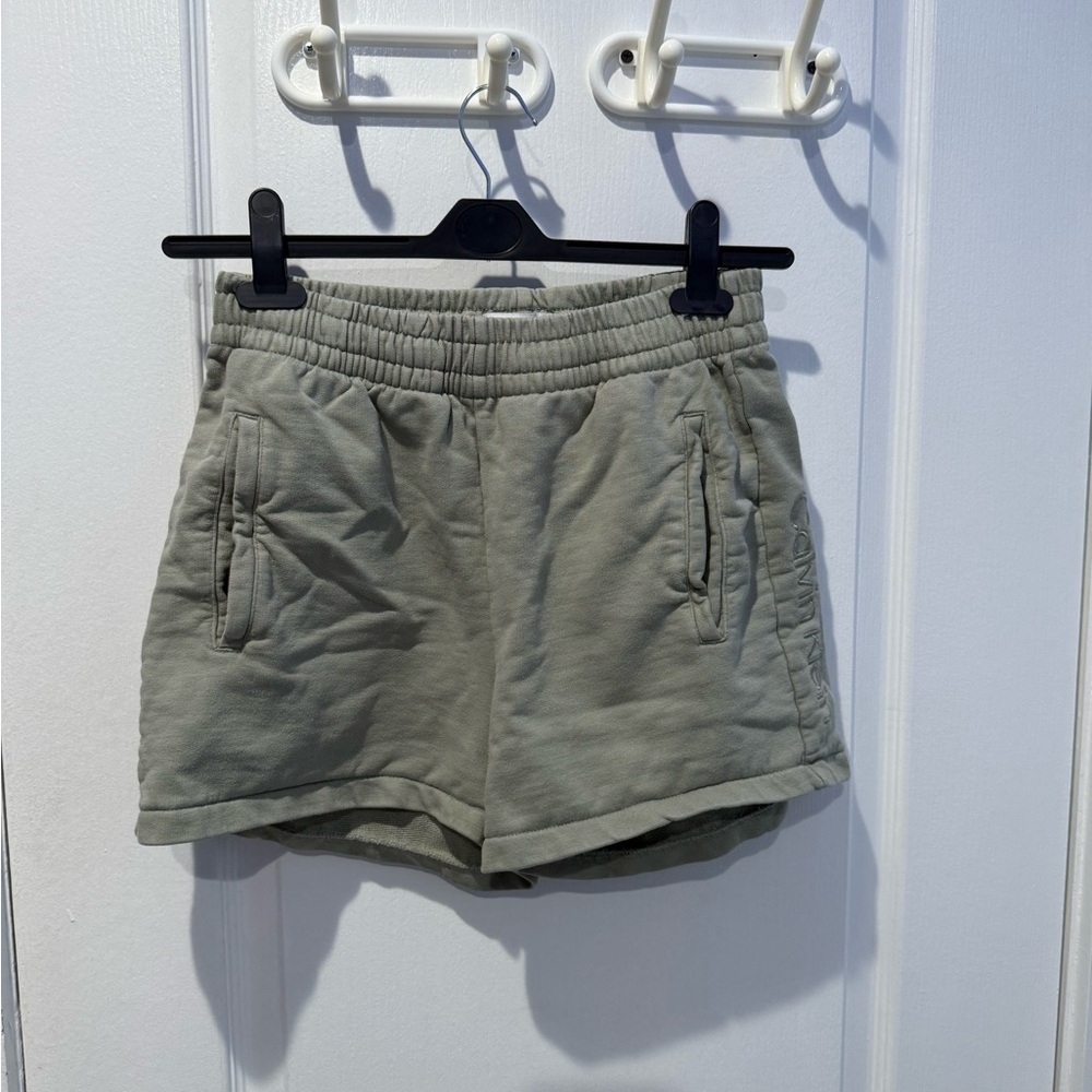 Calvin Klein Women's Athletic Shorts in Olive